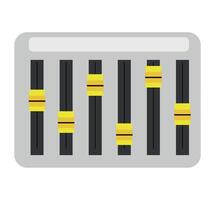 A sound mixer with yellow and black knobs vector