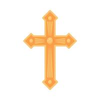 A cross with a golden cross on it vector