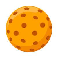 A cartoon orange ball with holes on it vector