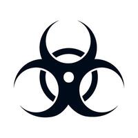Biohazard symbol on white background vector