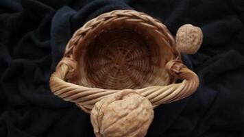 Nuts fall in slow motion into the basket video