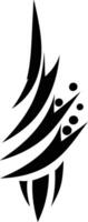 A simple, bold tribal tattoo design, perfect for adding a touch of individuality to your projects vector