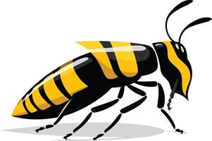 A cartoon illustration of a wasp, perfect for use in branding, illustrations, or educational materials vector