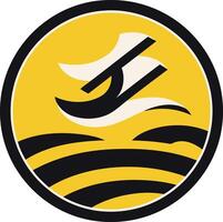 Abstract Design of a Boat on Water vector