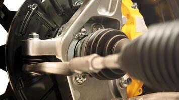 Car suspension. Technical images of structure of car spare parts. photo