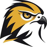 A fierce and bold hawk mascot logo, perfect for sports teams, schools, and organizations seeking a powerful and inspiring image vector