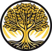 A strong and stylized tree logo, perfect for businesses focused on growth, sustainability, or nature vector