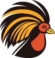A bold and colorful illustration of a bird with a distinctive crest, perfect for creating eye catching designs for animal themed projects, logos, and branding vector