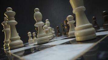 Dynamic Chessboard Close-Up. Capturing the Intensity of the Game video