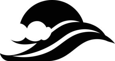 A simple yet powerful black and white wave logo design vector