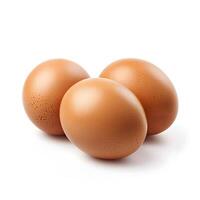 White Eggs in a Box, Isolated on a Clean White Background photo