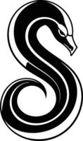 Abstract s-shaped design, resembling a stylized snake or dragon vector