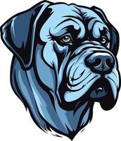 A powerful and imposing illustration of a bullmastiff's head, perfect for branding, logos, and designs that convey strength and loyalty vector