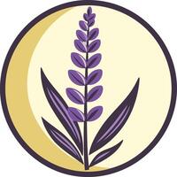 A simple yet elegant lavender flower design, perfect for branding, logos, and invitations vector
