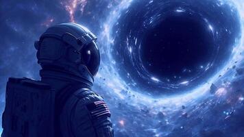 Astronauts travel across dimensions to explore new planets in parallel universes, traveling between stars and galaxies, experiencing the depths of space exploration and the wonders of cosmic discovery video
