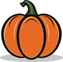 A bright and cheerful cartoon pumpkin, perfect for adding a touch of autumn to your designs vector