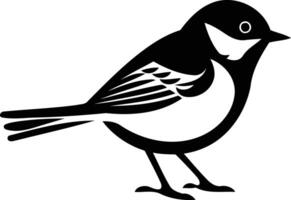 Simple and elegant black and white silhouette of a bird, perfect for branding, logos, or decorative elements vector