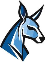 Blue Kangaroo Mascot Logo Design vector
