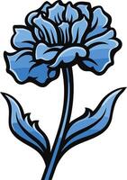A vibrant blue flower, perfect for floral designs, patterns, and branding vector
