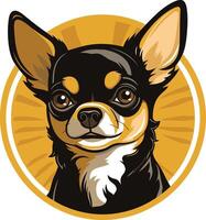 A cute and friendly cartoon chihuahua with big eyes and a charming smile vector
