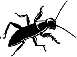 A striking silhouette of a cockroach, perfect for adding a touch of edgy design to your projects vector