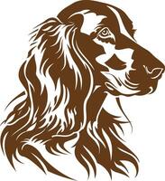 Stylish silhouette of a dog's head, perfect for pet related designs, logos, and illustrations vector