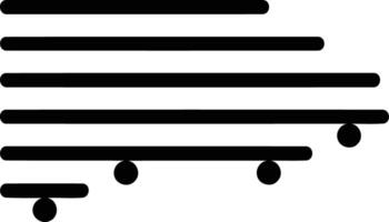 Abstract geometric logo design with horizontal lines and dots vector