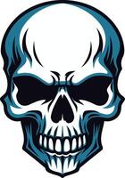A menacing skull illustration, perfect for adding a touch of danger to your designs vector