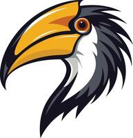 Bold and vibrant toucan logo design vector