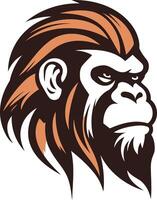 Gorilla Mascot Head Illustration vector