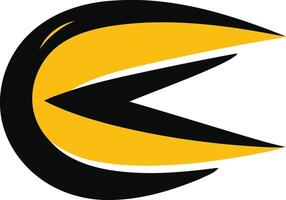 bold and dynamic logo design featuring a stylized arrow shape in black and yellow, perfect for a sports team, technology company, or any brand seeking a modern and impactful visual identity vector