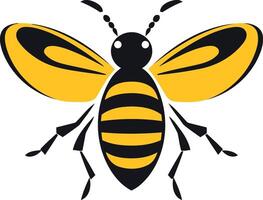 A simple, bold bee illustration, perfect for branding or design projects related to nature, honey, or industry vector