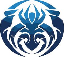 Abstract Blue and White Tribal Design vector