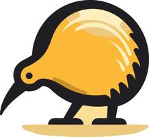 A cute and simple illustration of a kiwi bird, perfect for branding, websites, or social media vector