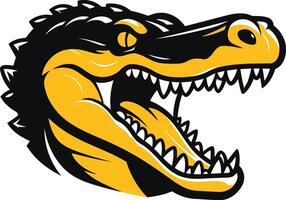 Alligator Mascot with Open Mouth vector