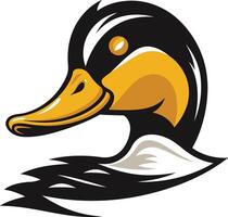 Bold and dynamic duck head mascot illustration perfect for sports teams, logos, and branding vector