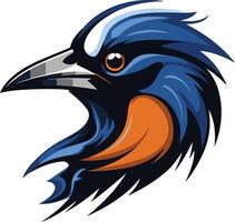 A dynamic and powerful bird head design, ideal for sports teams, gaming logos, and more vector