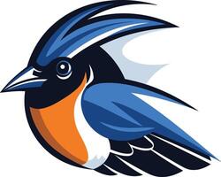 A dynamic and stylized bird logo, perfect for a sports team, company or brand seeking a bold and powerful visual identity vector