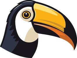 Cartoon Toucan with a Large Beak vector