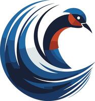 Abstract Bird in Circular Motion vector