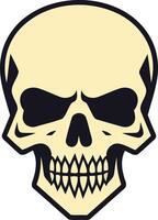 A simple, bold, and graphic illustration of a skull vector