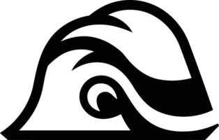 A simple yet powerful black and white wave logo design vector