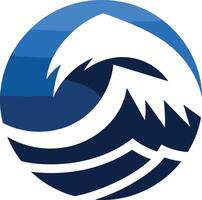 Abstract Wave Logo with a Blue and White Color Scheme vector