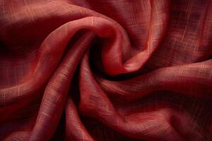 Elegant Red Fabric with Intricate Textures and Soft Folds for Luxurious Design Inspirational Artwork photo
