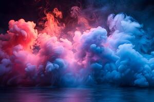Vibrant Abstract Colorful Smoke Clouds - Stunning Visual Effect for Design Use photo