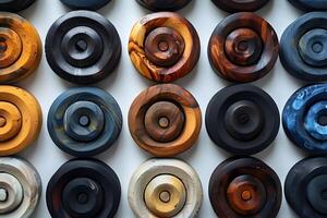 Abstract Circular Patterns with Rich, Swirling Colors Perfect for Modern Art Prints, Home Decor, or Graphic Design Projects photo