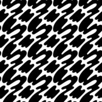 Abstract seamless pattern with black waves in shapes. Trendy background in retro psychedelic style for textile, fabric, wallpaper, wrapping vector
