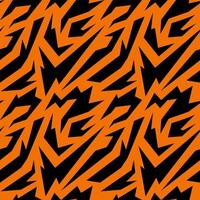 Minimalist modern abstract seamless pattern with abstract sharp shapes reminiscent of tiger skin or lightning. Flat background design. Repeating print for fabric, wrapping paper, textile vector