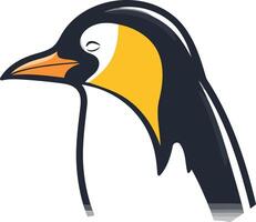 A simple, bold illustration of a penguin's head vector