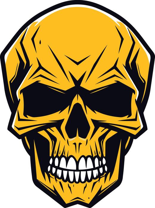 W*3様 BxH SKULL-KUN LIMITED COLOR YELLOW× a-bold-and-edgy-illustration-